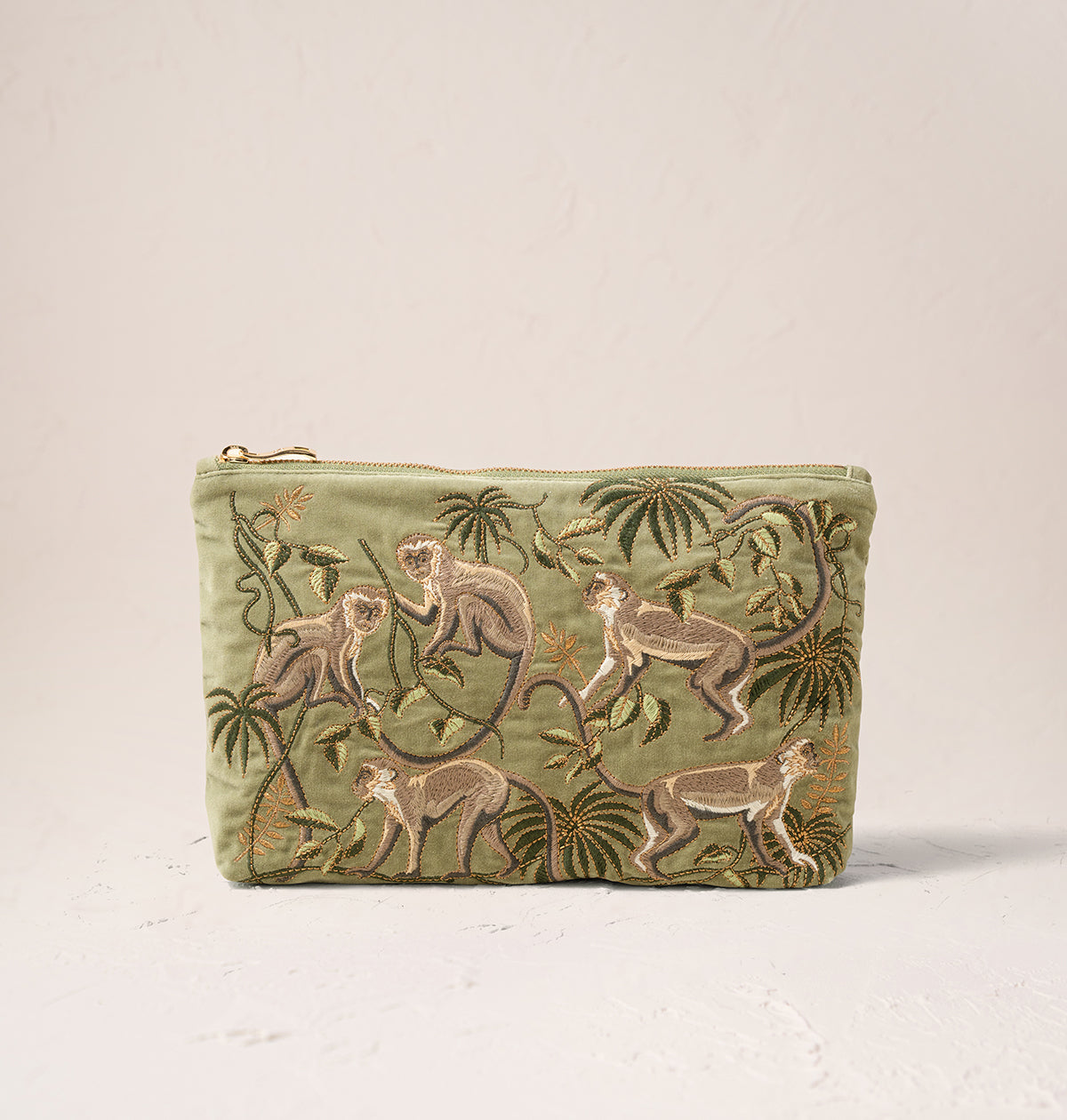 Monkeys Everyday Pouch Olive