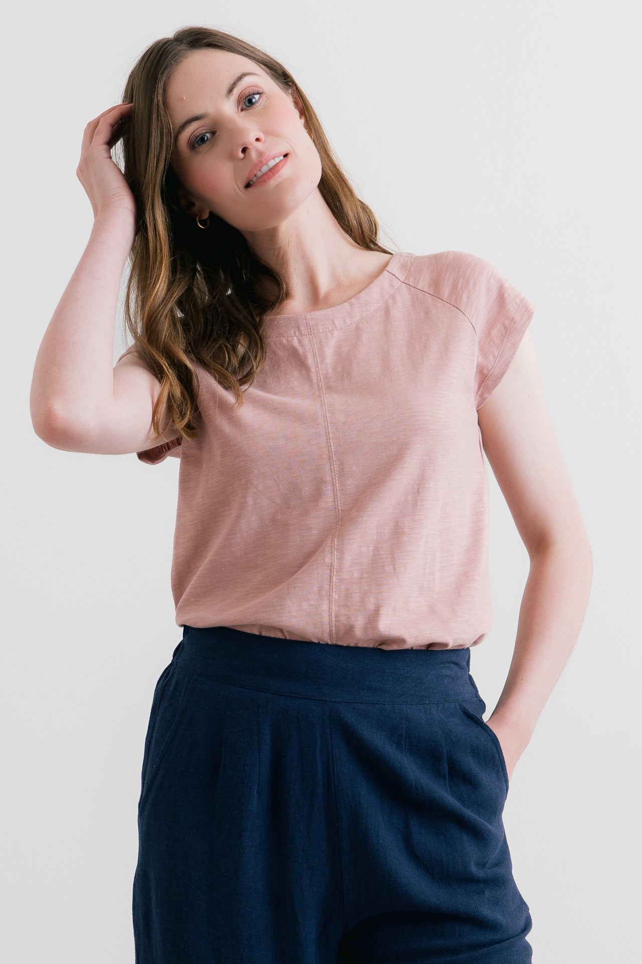 Lily & Me Tide Organic Cotton Tee Antique Pink
