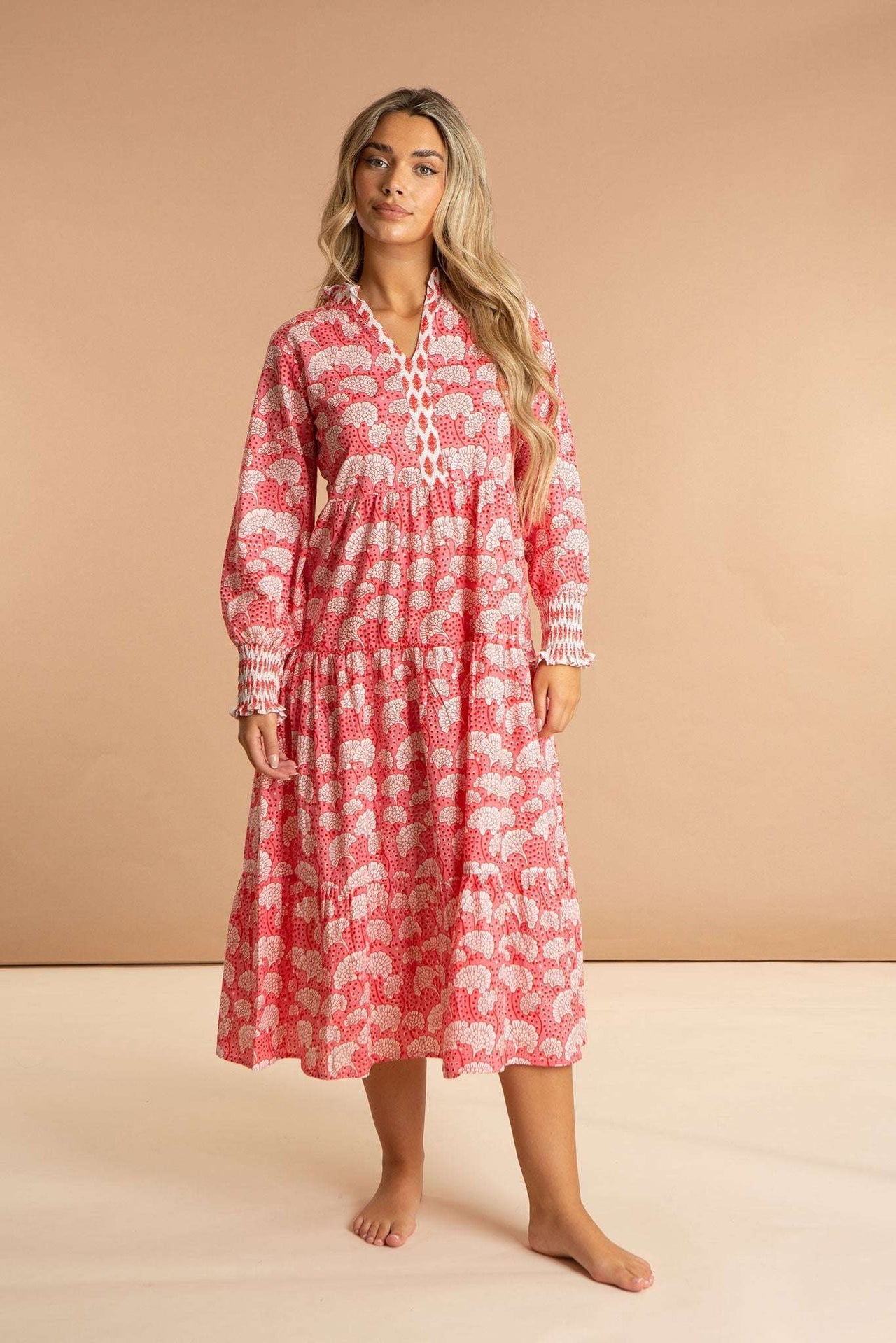 Inara Indian Cotton Peony Dress