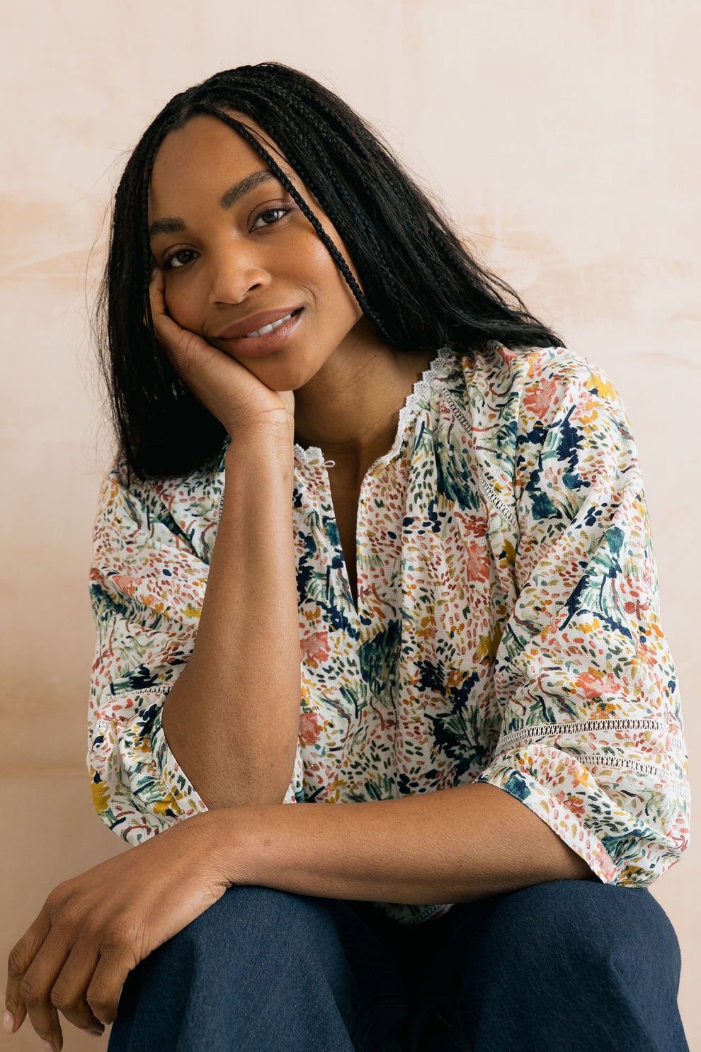 Lily & Me Zoe 3/4 Sleeve Harding Blouse