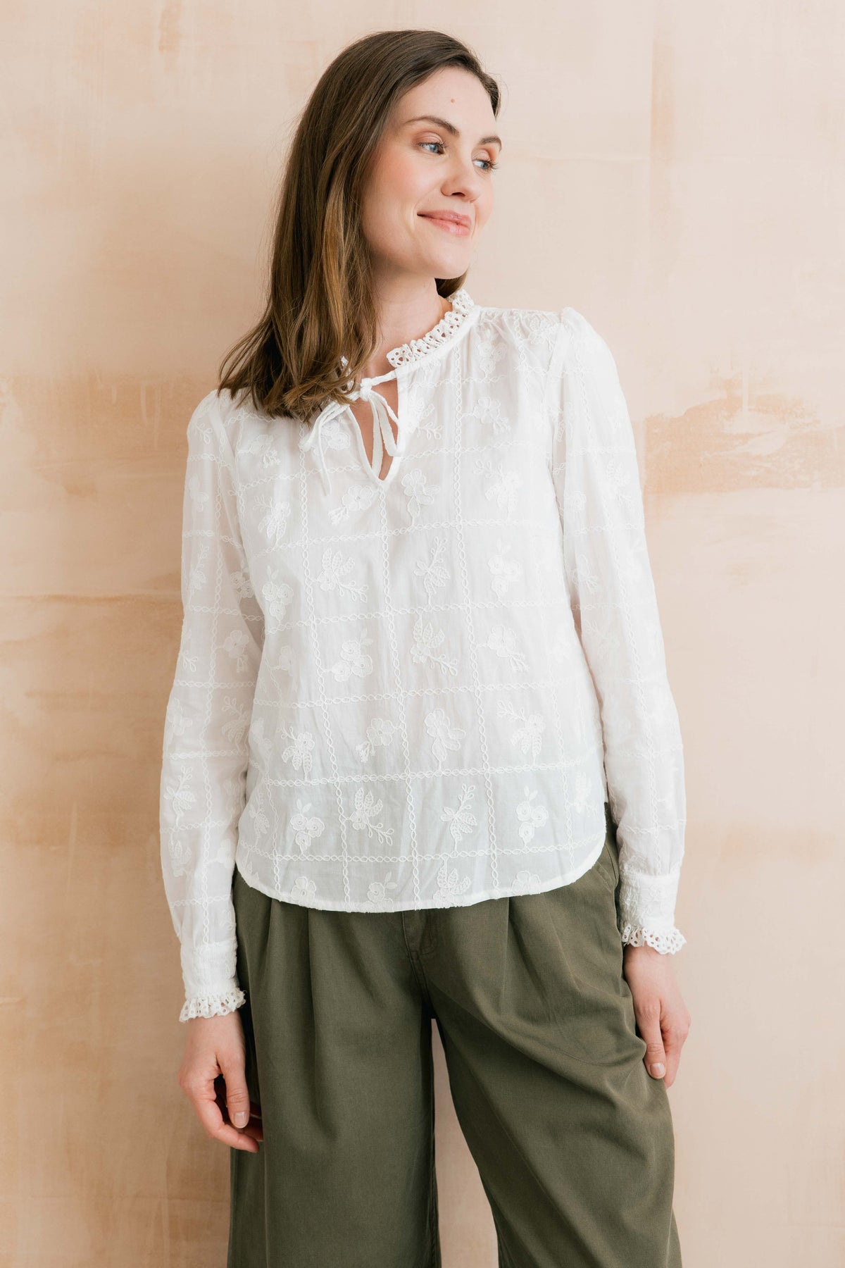 Lily & Me Lorna Embroidered Blouse