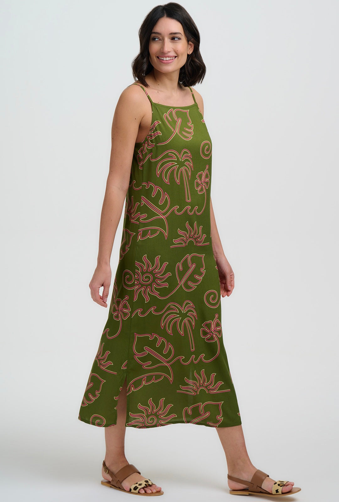 Sugarhill Brighton Raganni Tropical Midi Dress