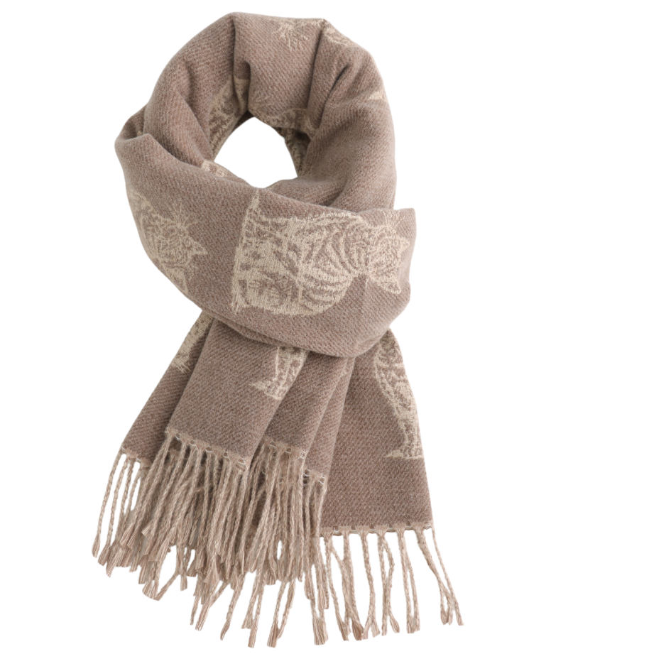 Cat Scarf - Neutral Taupe