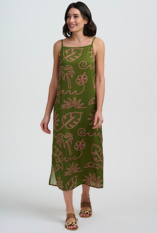 Sugarhill Brighton Raganni Tropical Midi Dress