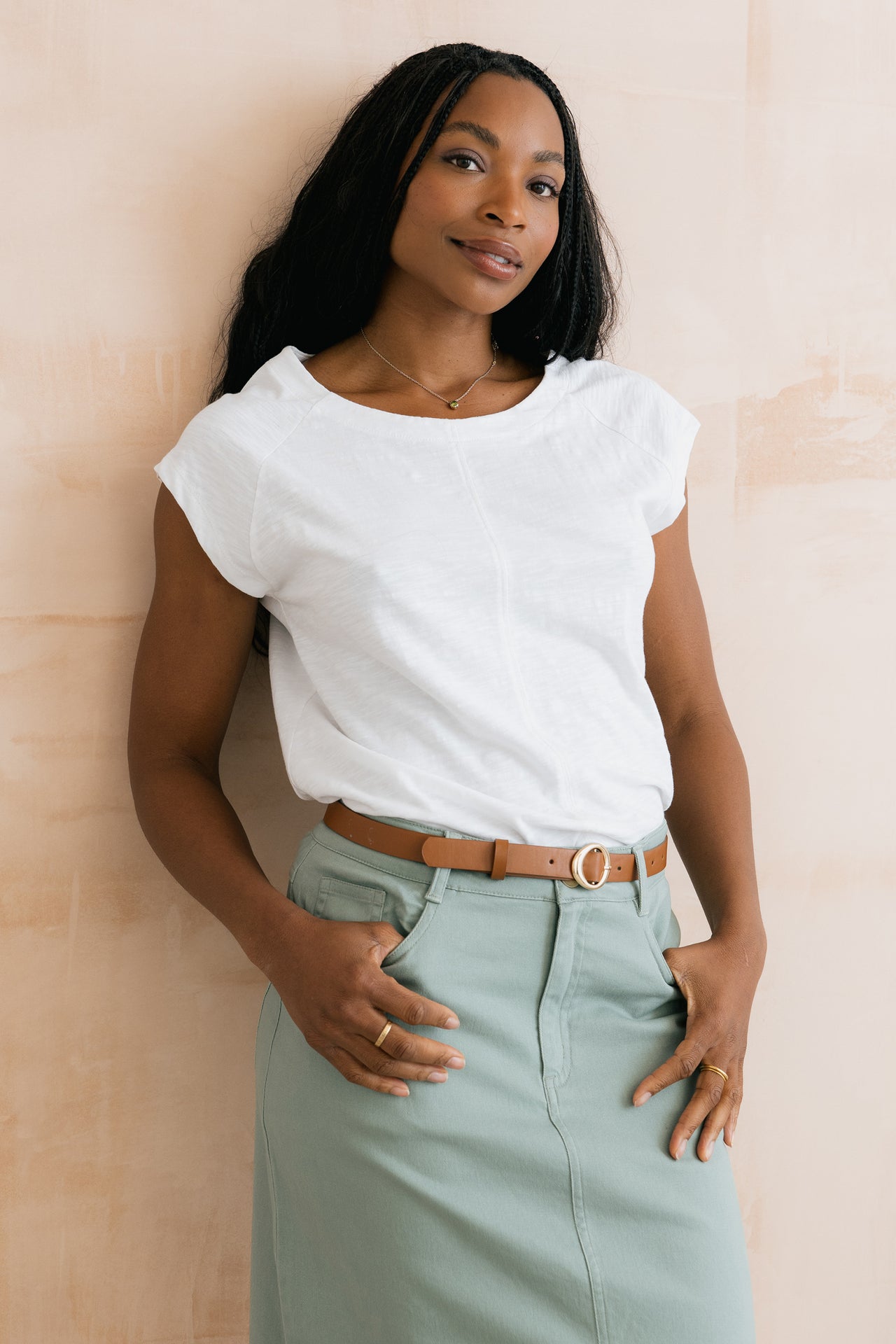 Lily & Me Tide Organic Cotton Tee White