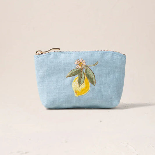 Lemon Blossom Coin Purse French Blue