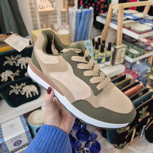 Harun Trainers in Khaki