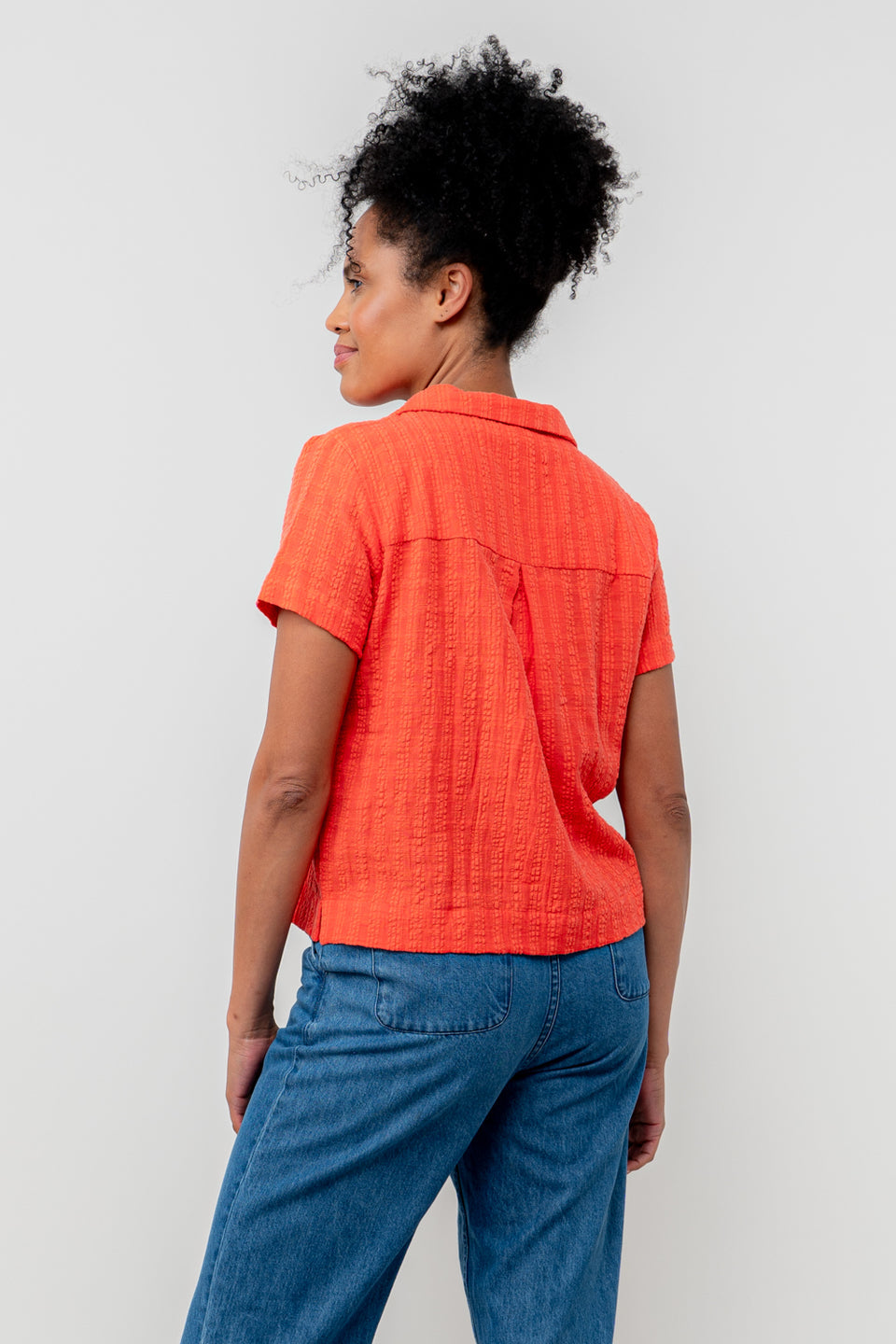 Lily & Me Pippa Seersucker Shirt in Cerise