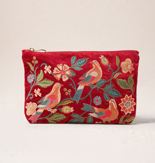 Botanical Birds Everyday Pouch