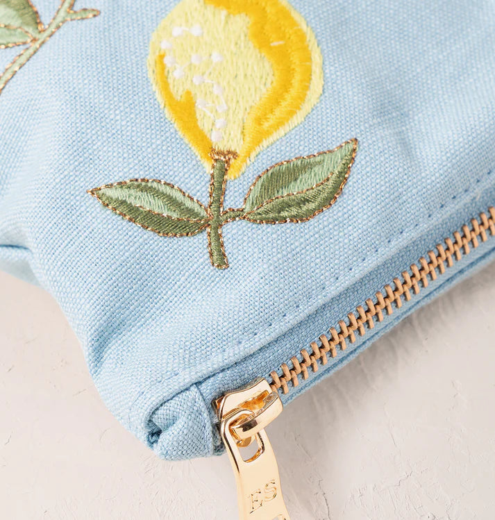 Lemon Blossom Everyday Pouch French Blue