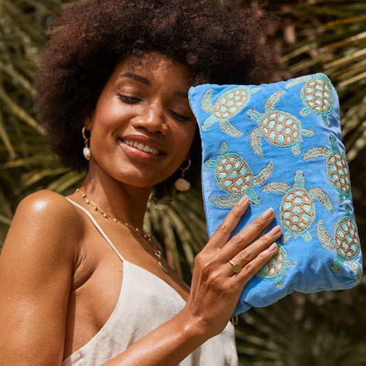 Turtle Conservation Caribbean Blue Everyday Pouch