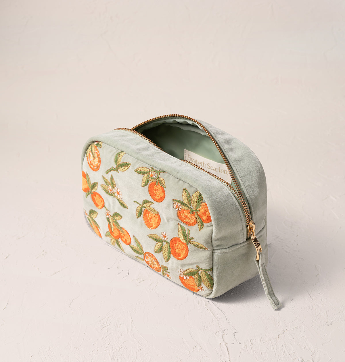Orange Blossom Sage Makeup Bag