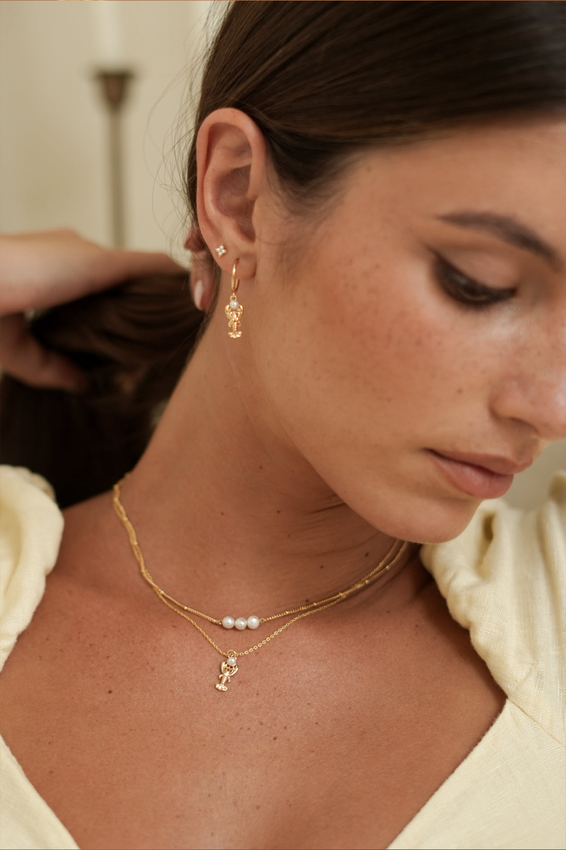 Estella Bartlett Lobster Hoop Earrings