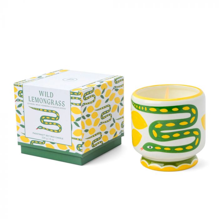 Paddywax Snake Wild Lemongrass Soy Candle