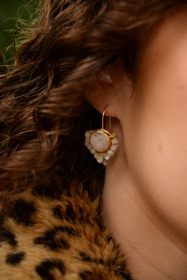 My Doris Quartz Gemstone Hook Earrings