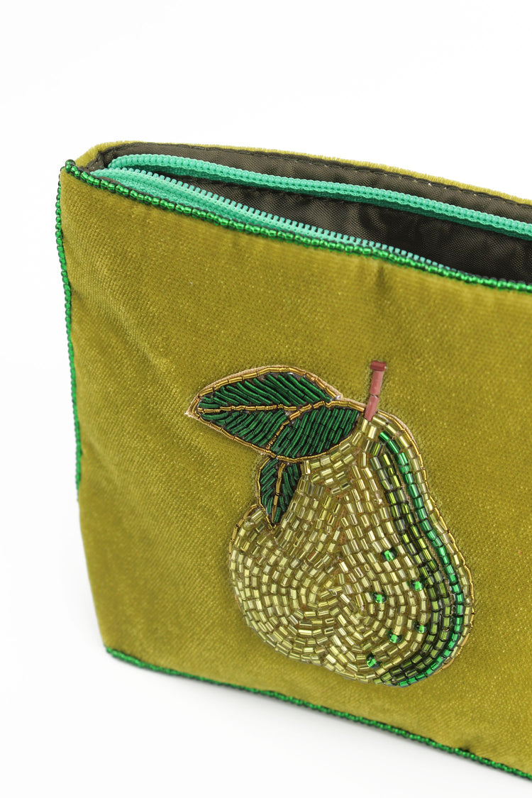 My Doris Green Pear Small Pouch