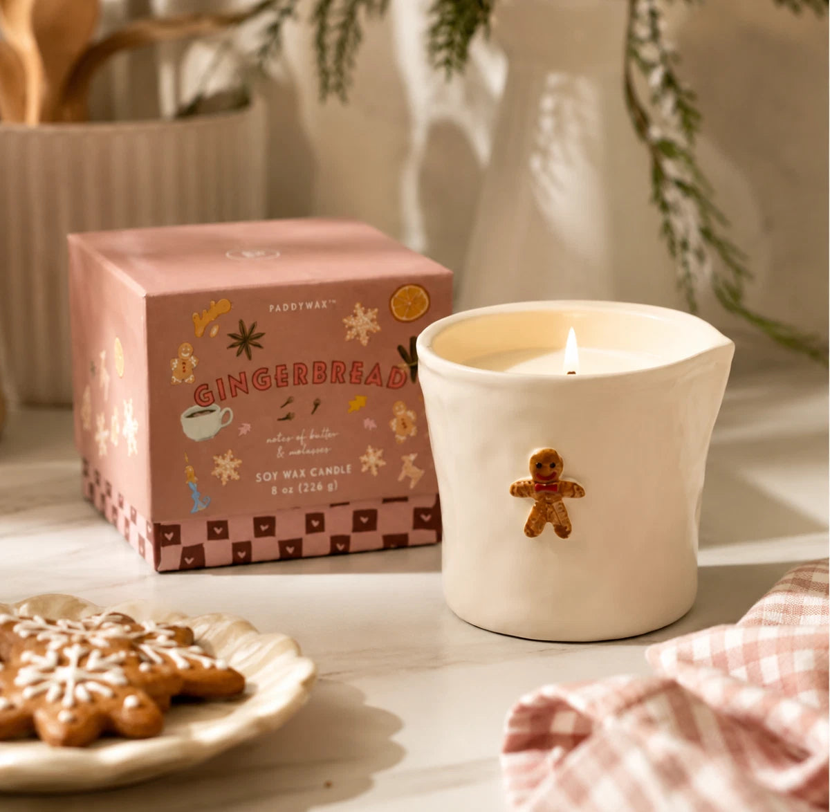 Paddywax Bistro Gingerbread Ceramic Soy Candle
