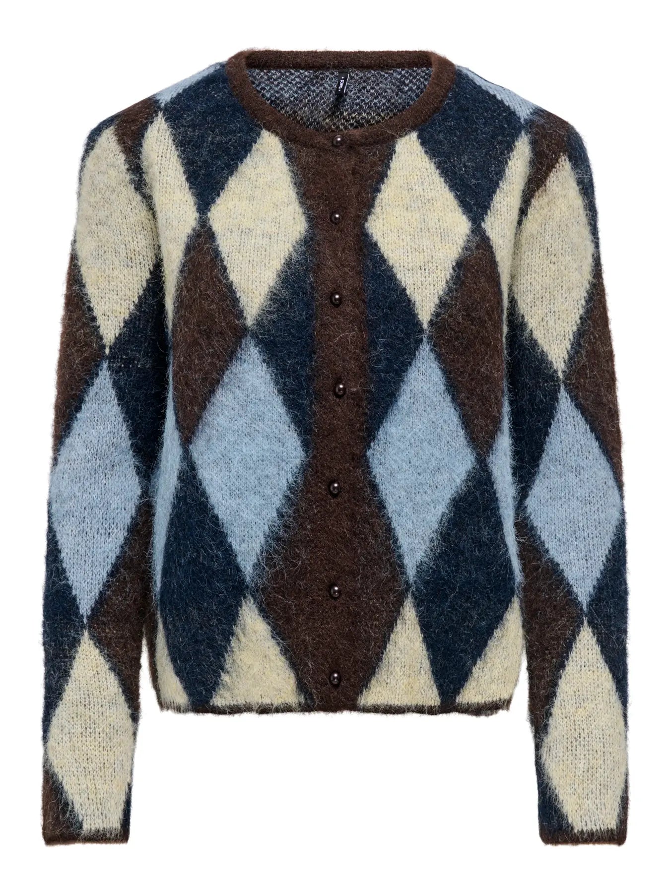 ONLY Harlequin Cardigan in Coffee