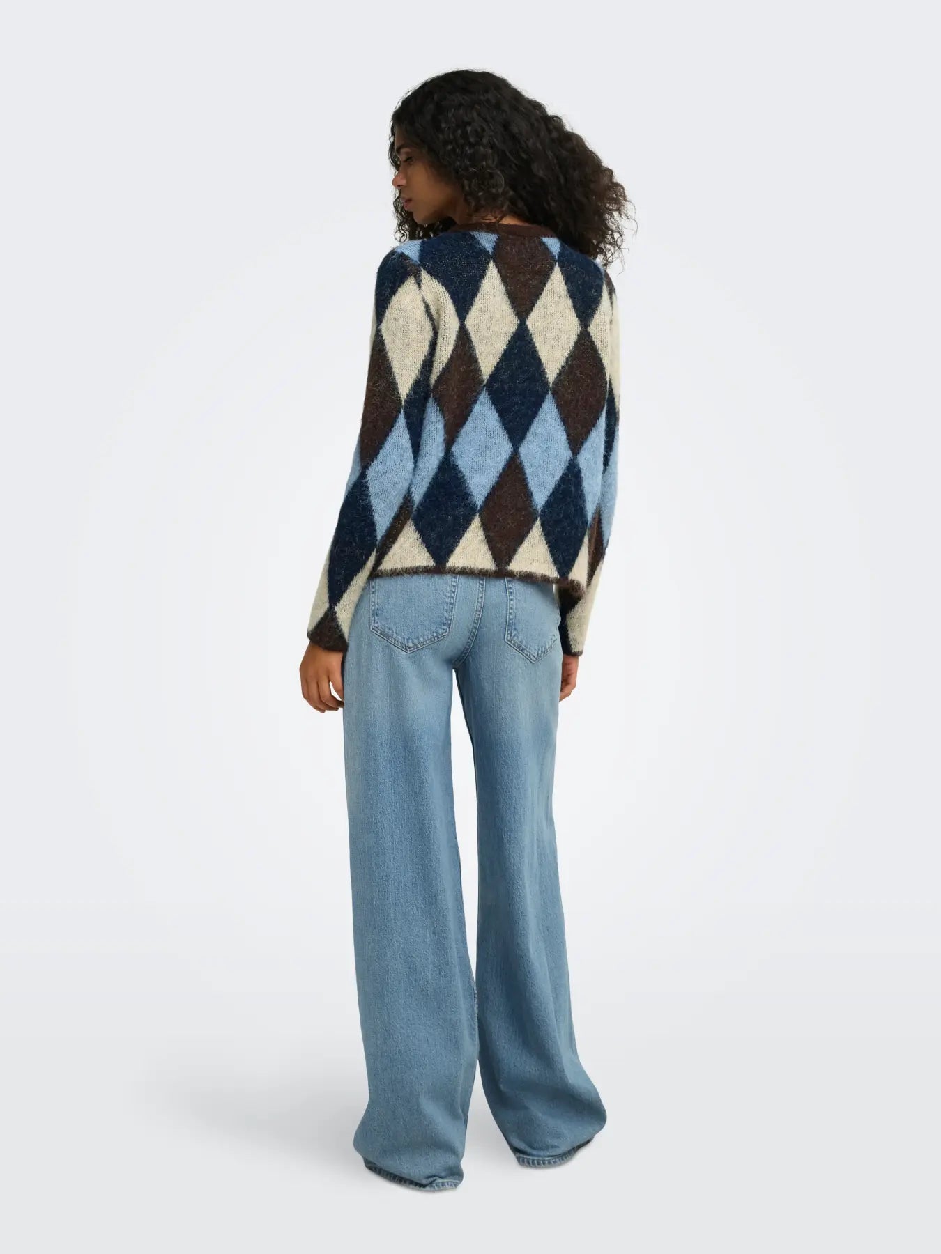 ONLY Harlequin Cardigan in Coffee