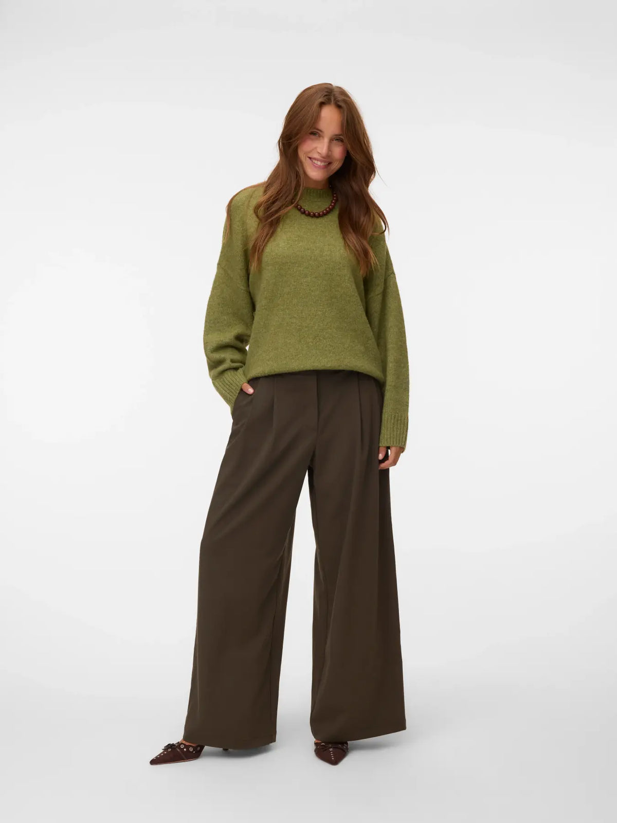 Vero Moda O-Neck Jumper in Olive