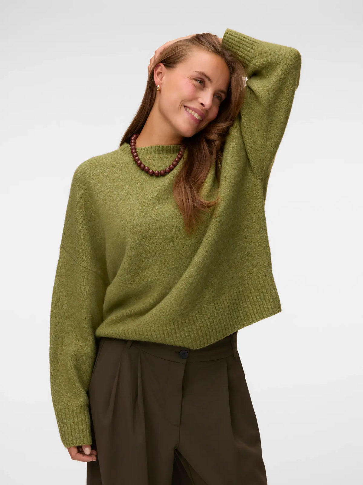 Vero Moda O-Neck Jumper in Olive