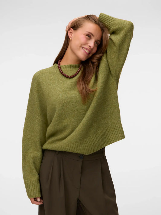 Vero Moda O-Neck Jumper in Olive