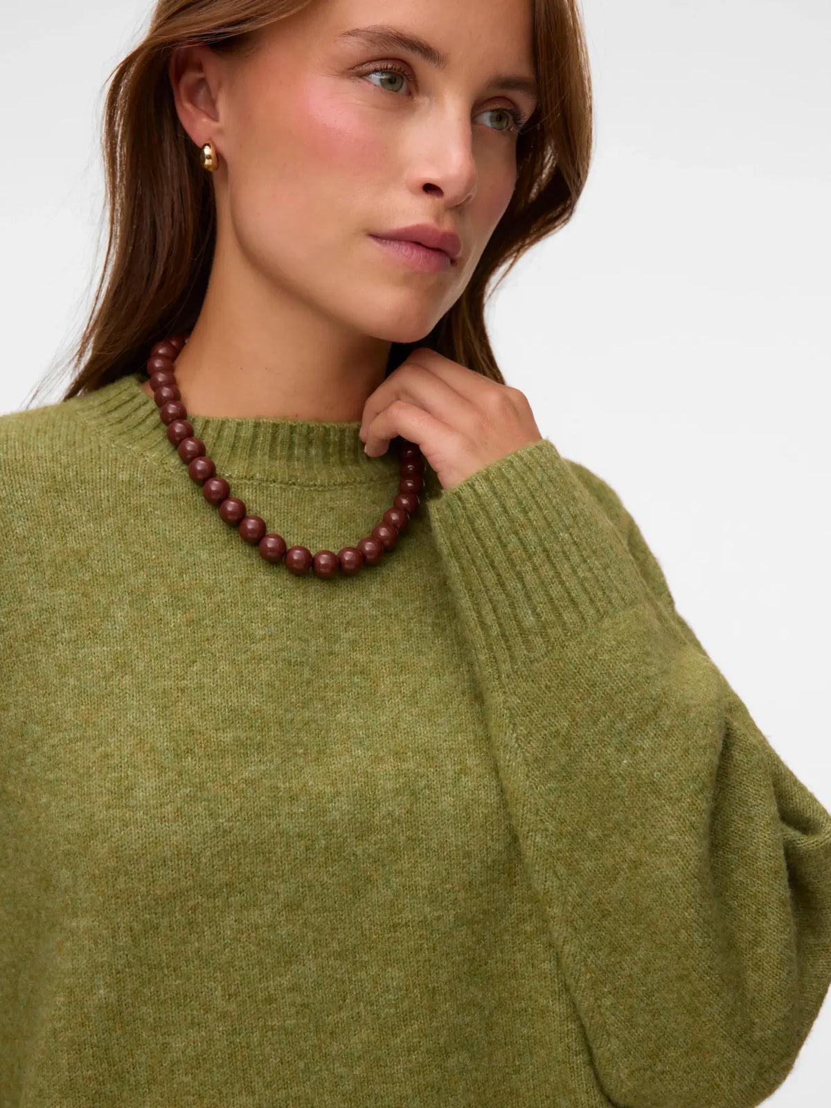 Vero Moda O-Neck Jumper in Olive