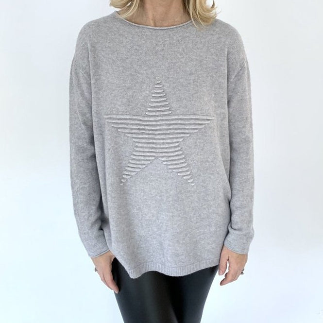 Stella Star Jumper Light Grey