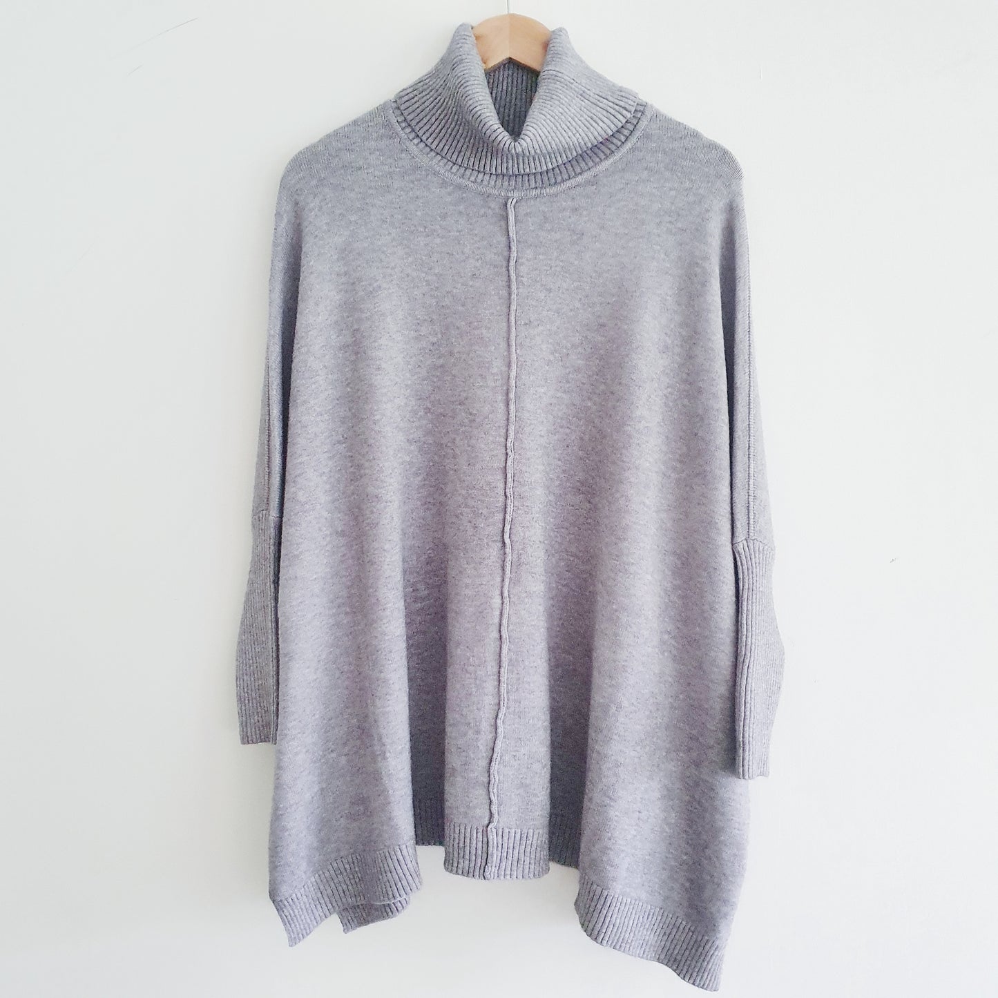 Rylie Roll Neck Jumper in Grey