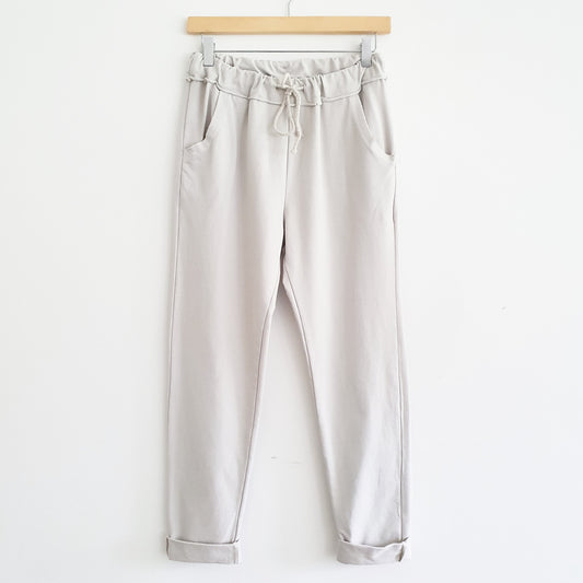 Cotton Lounge Pants in Stone