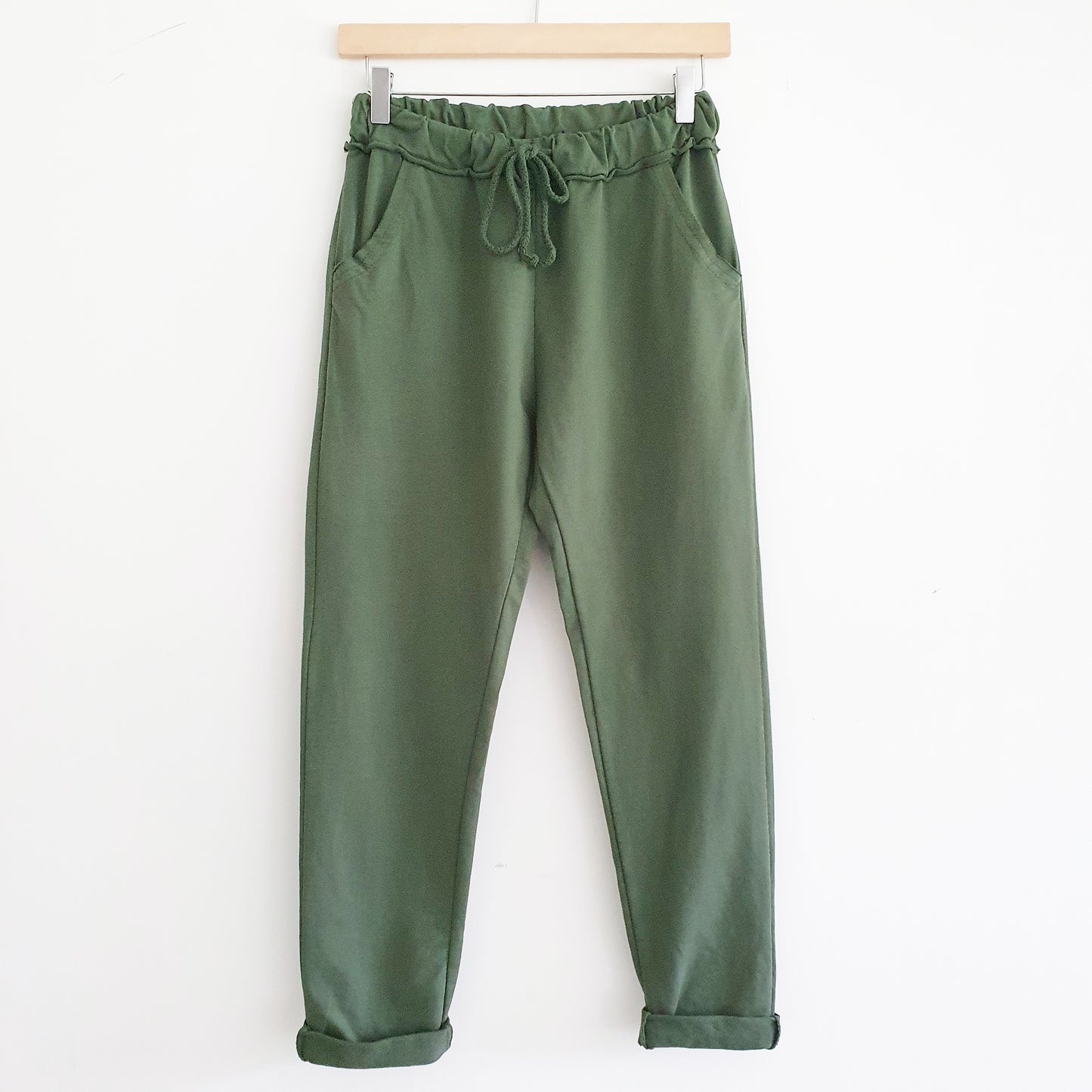 Cotton Lounge Pants in Khaki