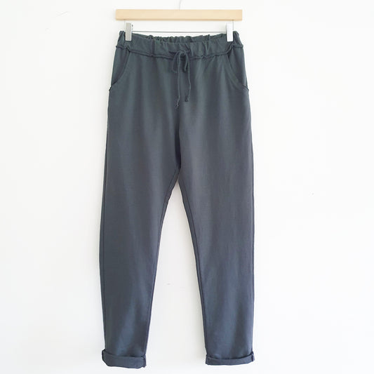 Cotton Lounge Pants in Charcoal