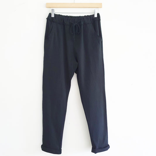 Cotton Lounge Pants in Black