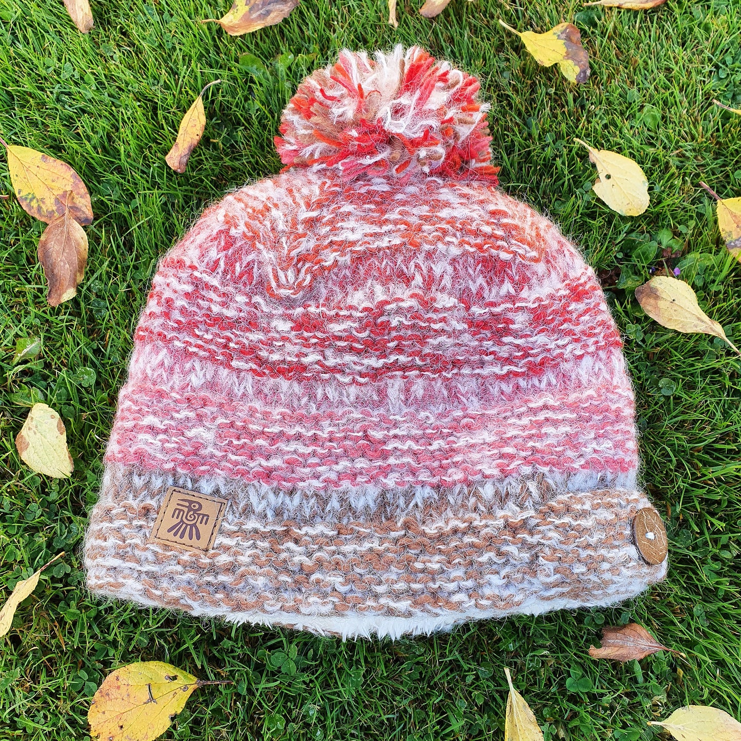 Sierra Nevada Bobble Beanie Red Earth