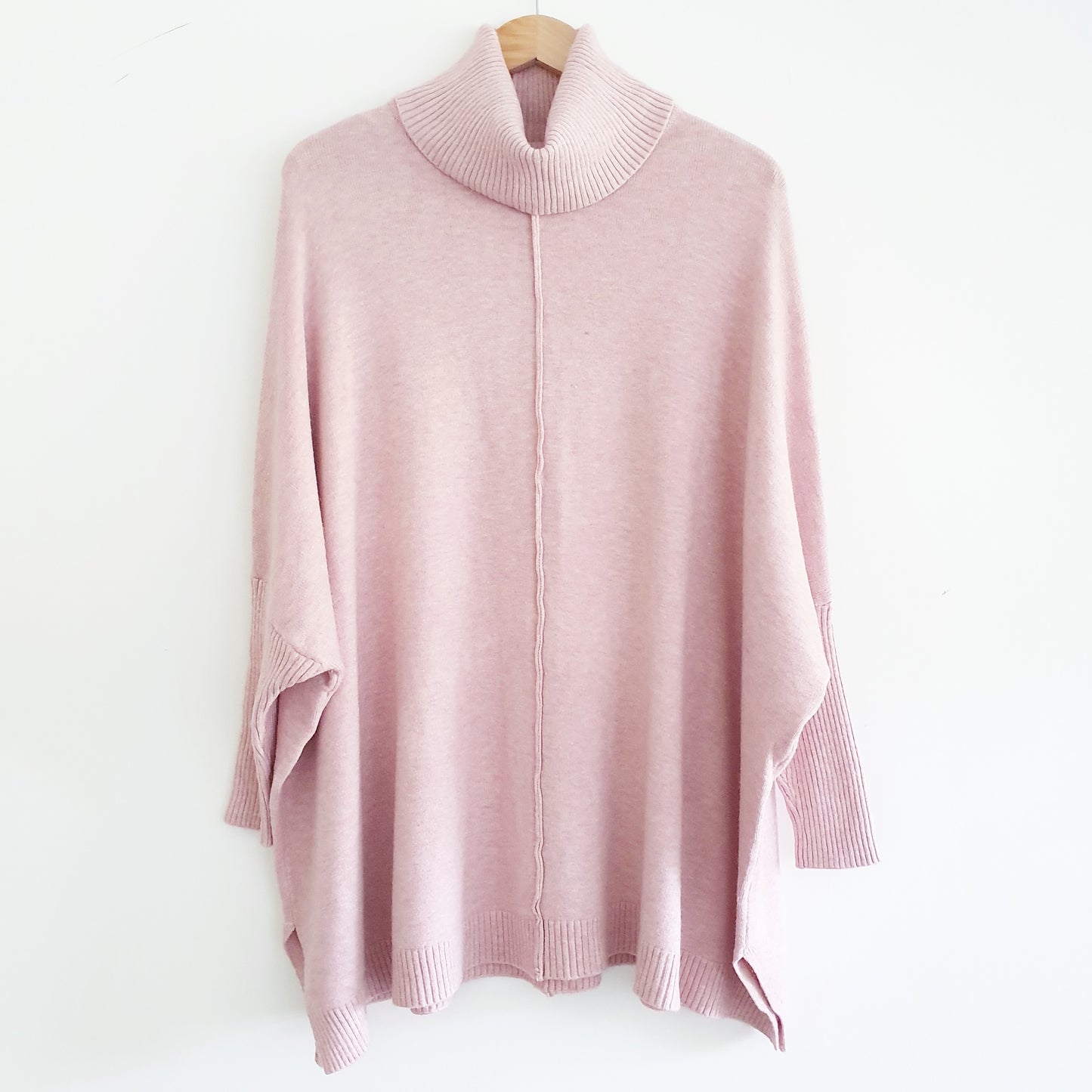 Rylie Roll Neck Jumper in Pink