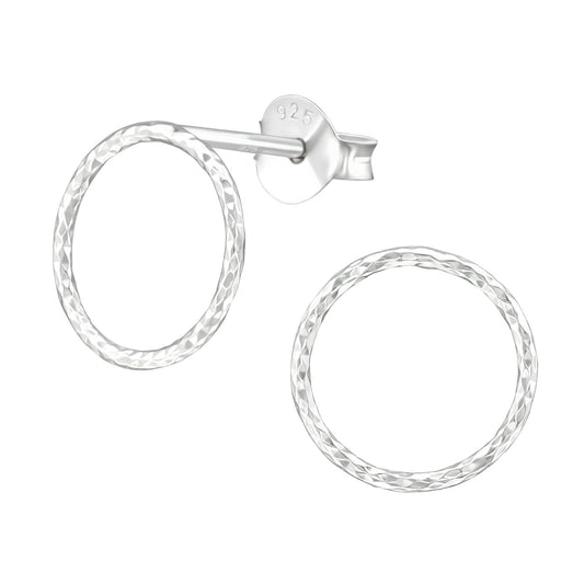 Ophelia Silver Circle Studs