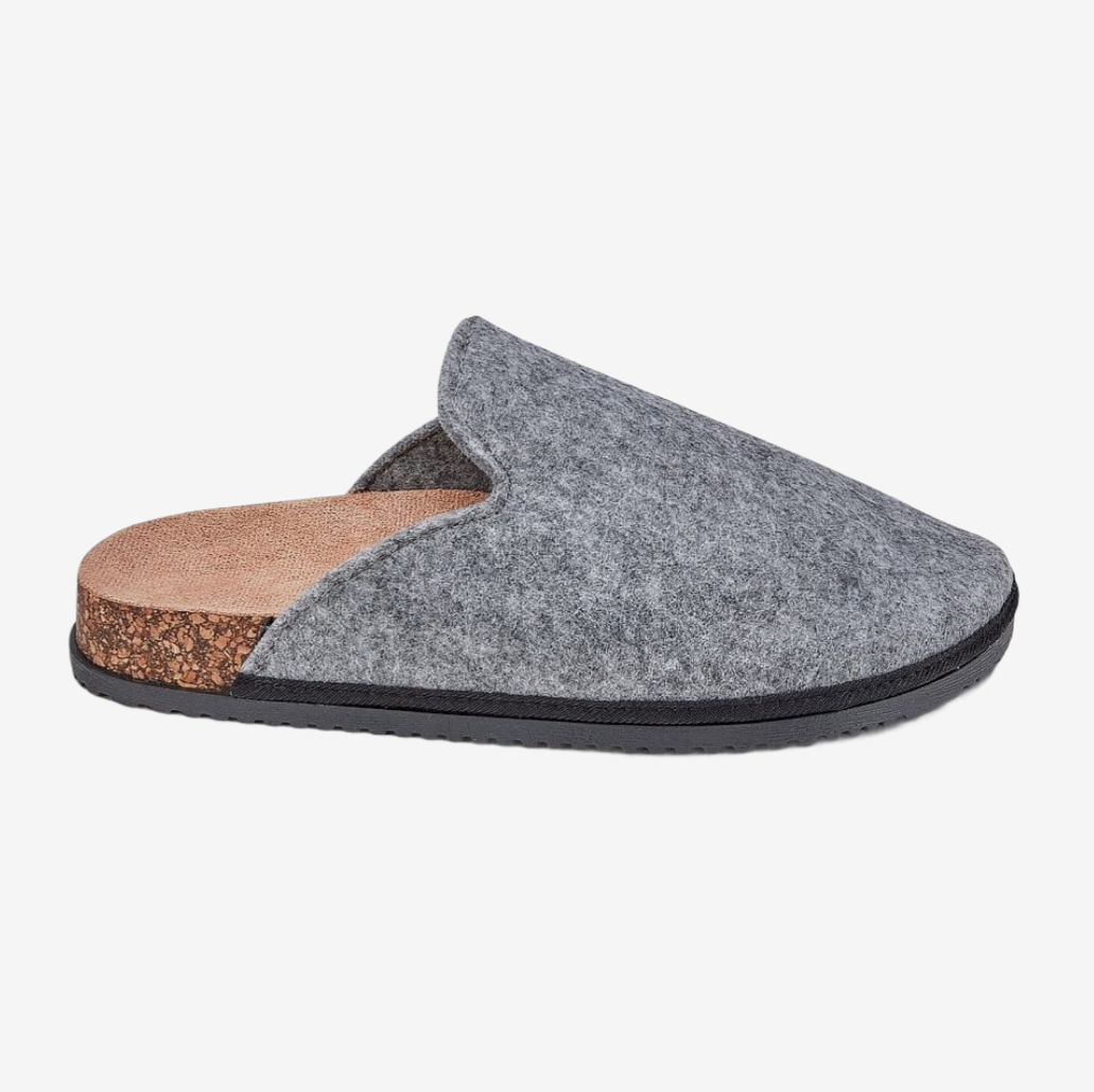 Farrah Felt Mule Slippers Charcoal